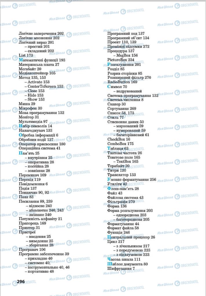 Підручники Інформатика 8 клас сторінка 296