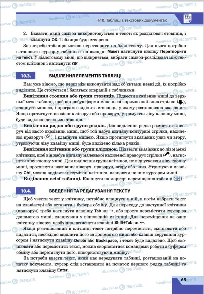 Підручники Інформатика 8 клас сторінка 65