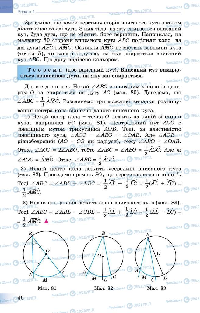 Підручники Геометрія 8 клас сторінка 46