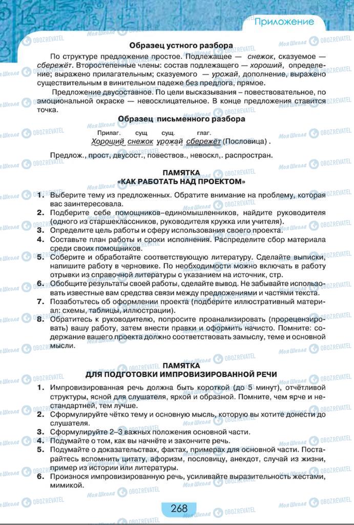 Учебники Русский язык 8 класс страница  268