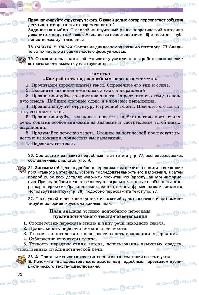 Учебники Русский язык 8 класс страница  32