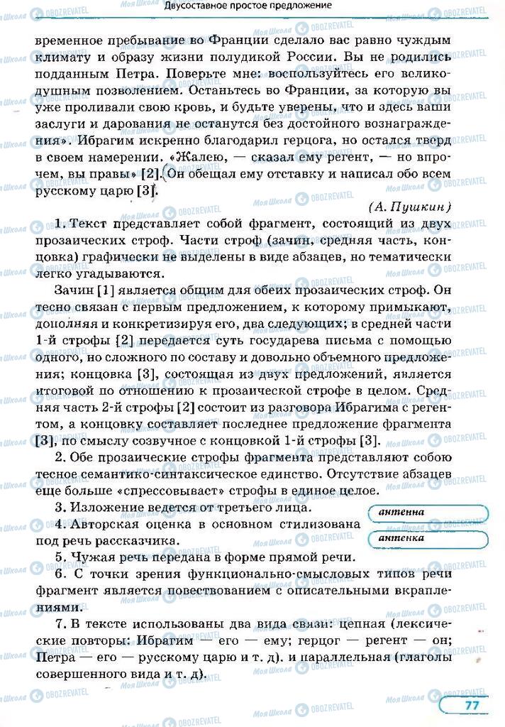 Учебники Русский язык 8 класс страница 77