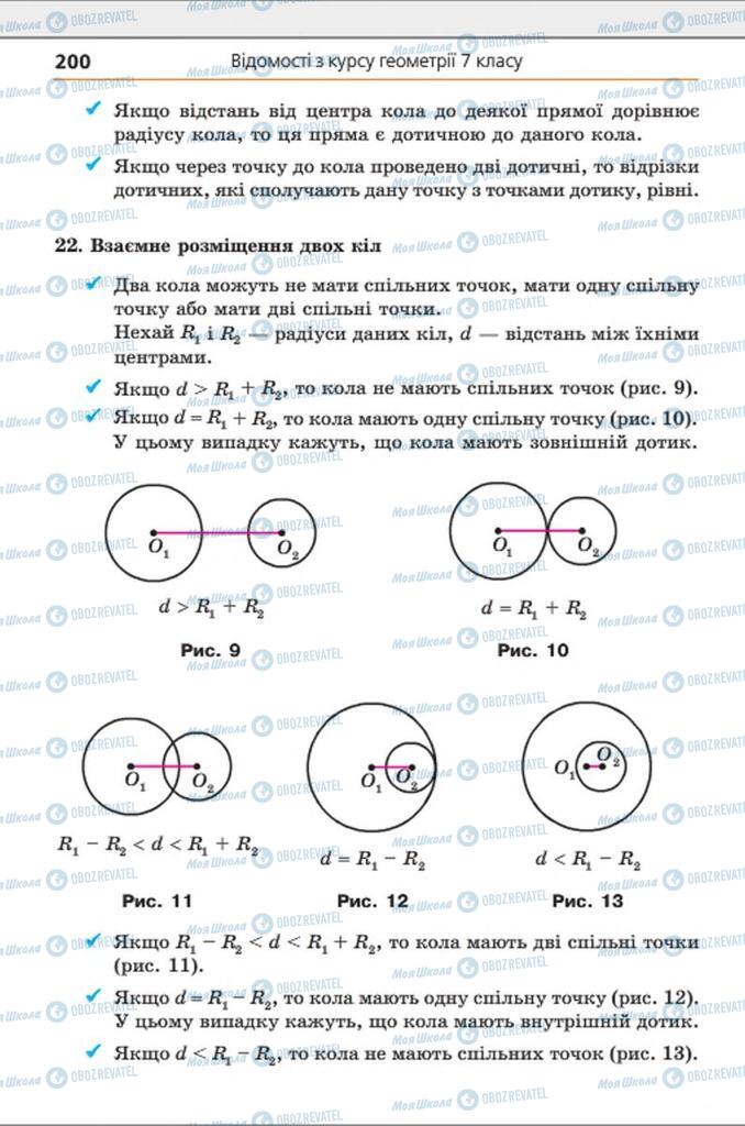 Підручники Геометрія 8 клас сторінка 200