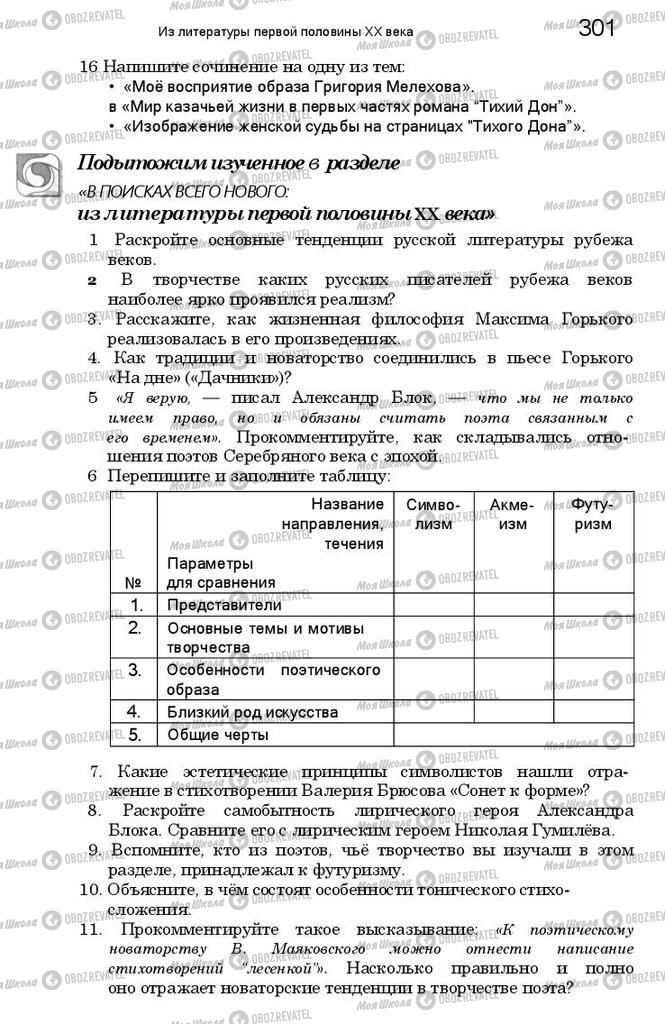 Підручники Зарубіжна література 11 клас сторінка 300