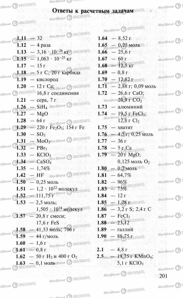 Підручники Хімія 11 клас сторінка  201