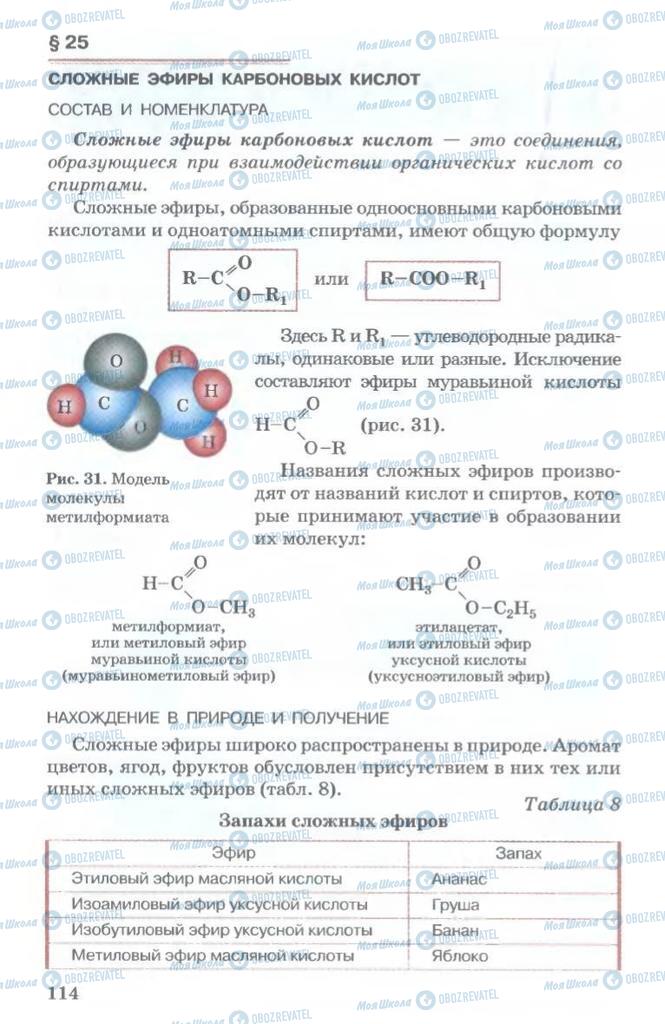 Підручники Хімія 11 клас сторінка  114