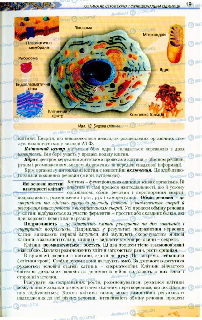 Підручники Біологія 9 клас сторінка 19