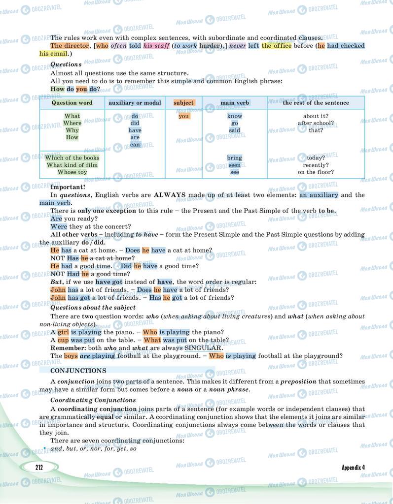 Підручники Англійська мова 8 клас сторінка 212