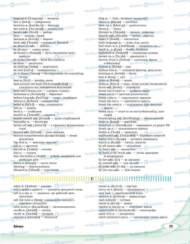 Підручники Англійська мова 8 клас сторінка 221