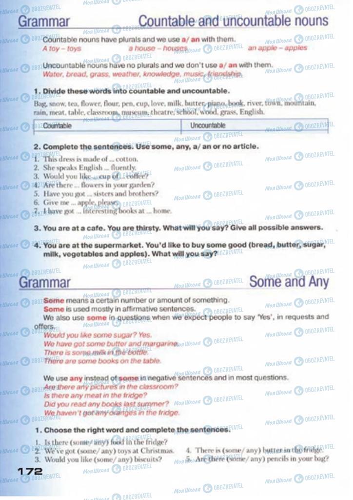 Підручники Англійська мова 7 клас сторінка 172