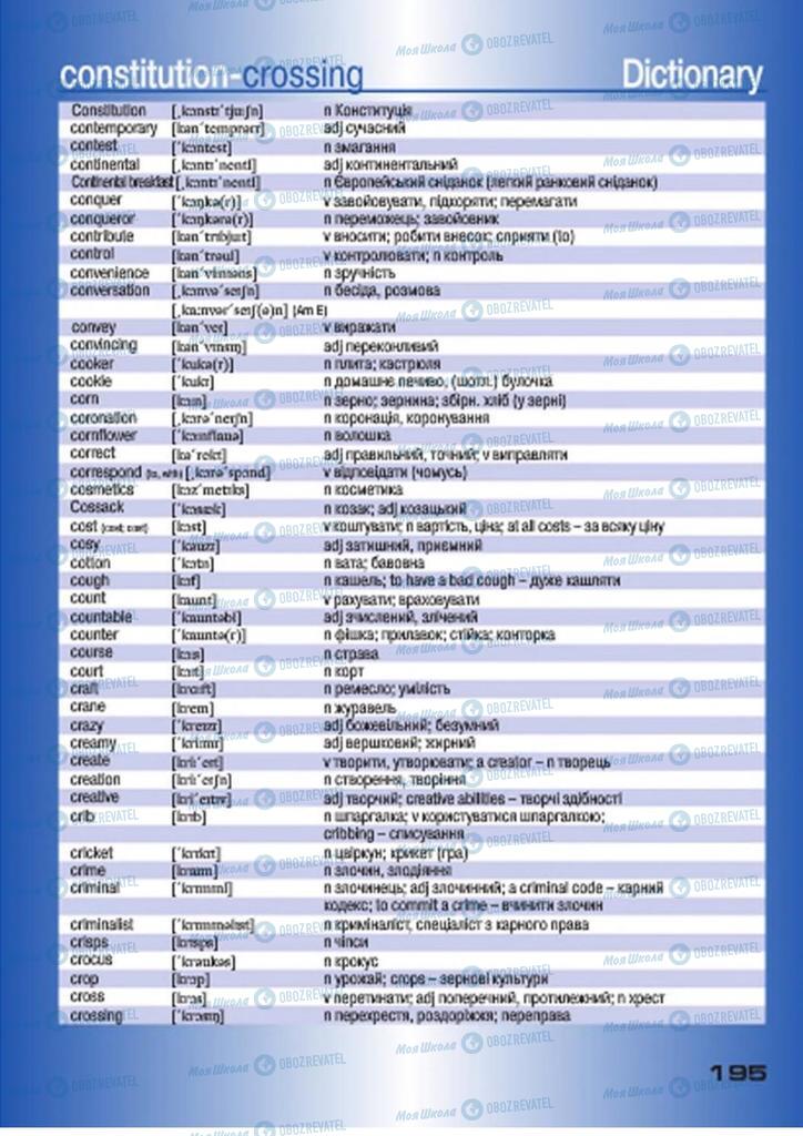 Підручники Англійська мова 7 клас сторінка 195