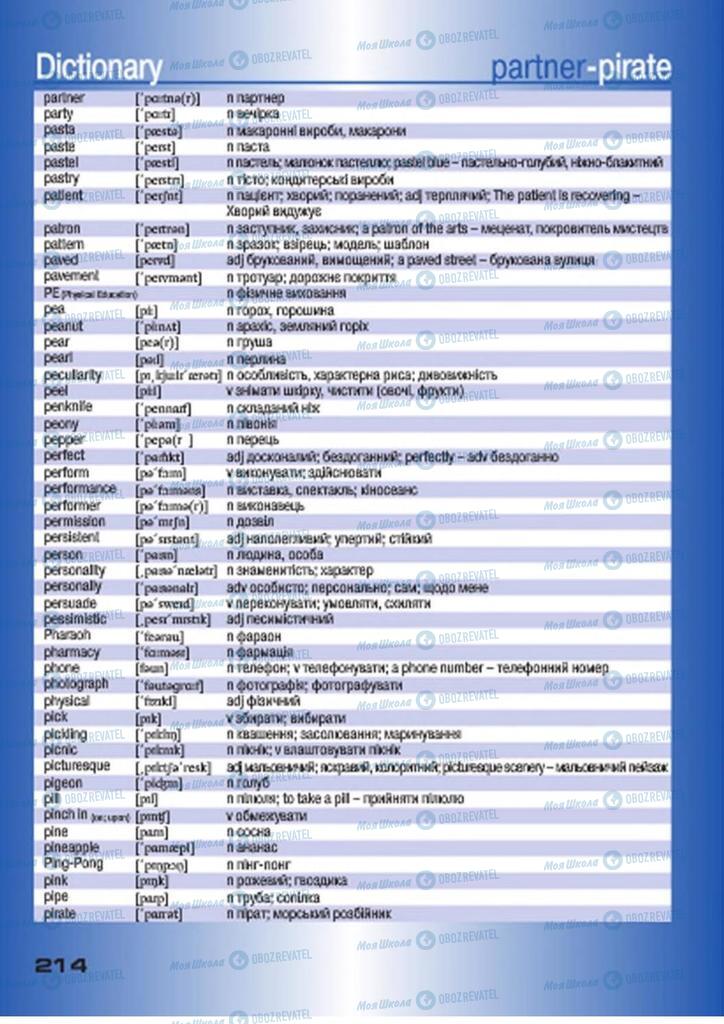 Підручники Англійська мова 7 клас сторінка 214