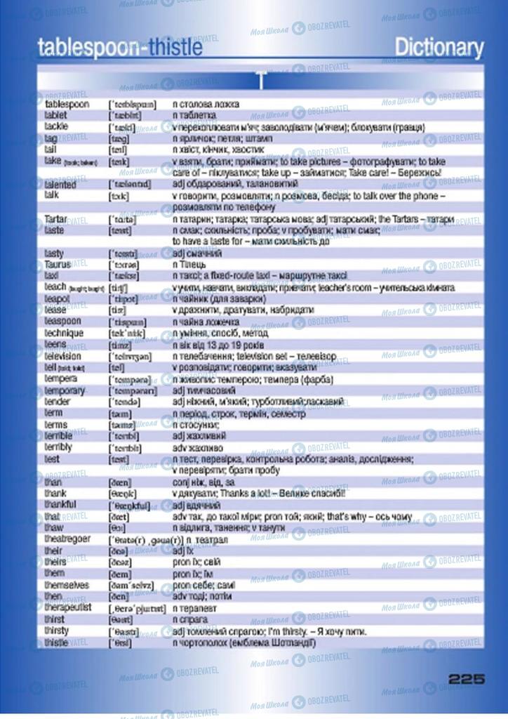 Підручники Англійська мова 7 клас сторінка 225