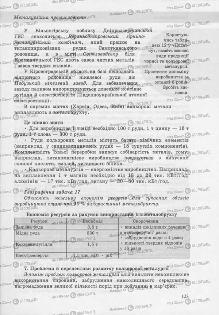 Учебники География 9 класс страница 123