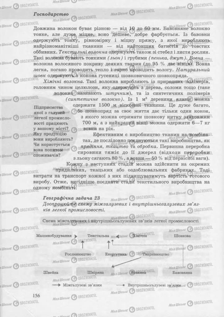 Підручники Географія 9 клас сторінка 155