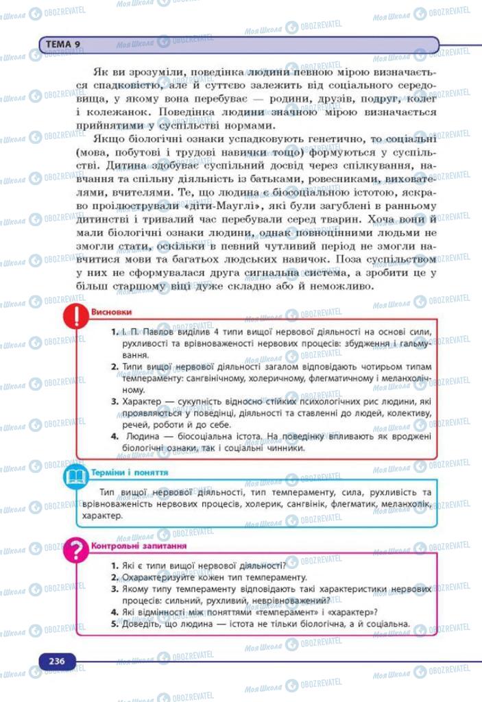 Учебники Биология 8 класс страница 236