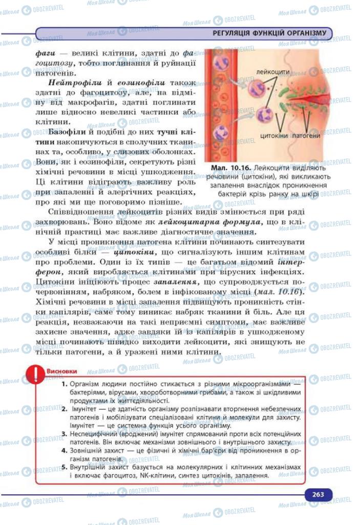 Підручники Біологія 8 клас сторінка 263