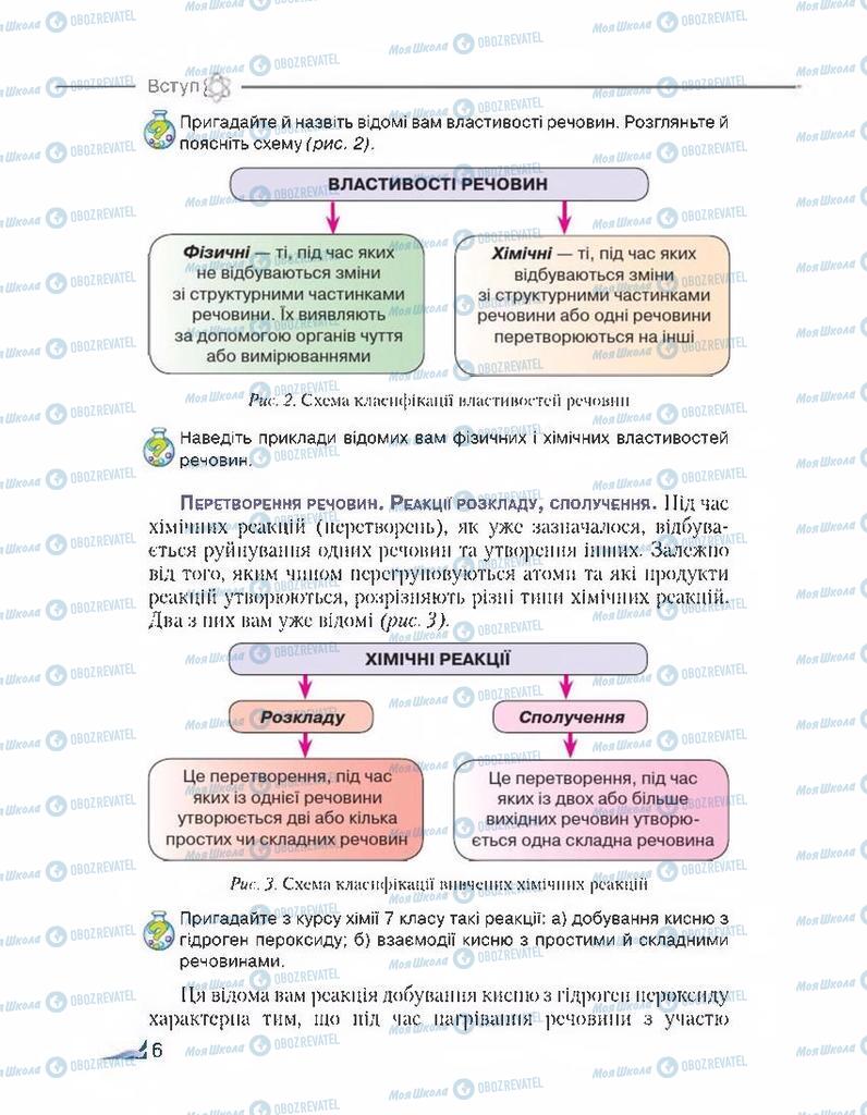 Підручники Хімія 8 клас сторінка 6