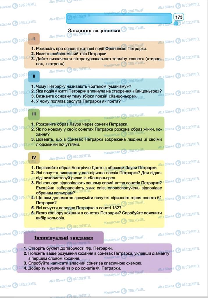 Учебники Зарубежная литература 8 класс страница 173