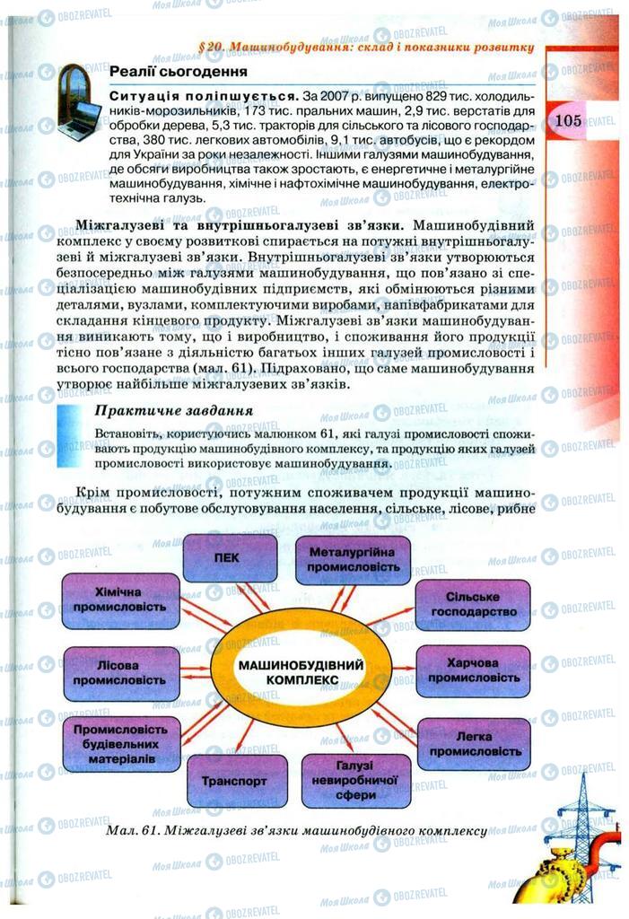 Підручники Географія 9 клас сторінка 105