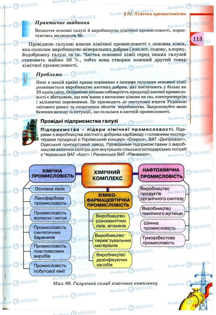 Підручники Географія 9 клас сторінка 113