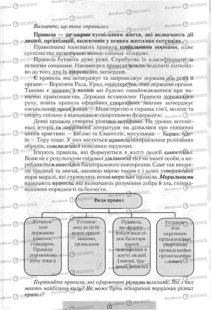 Підручники Правознавство 9 клас сторінка 10