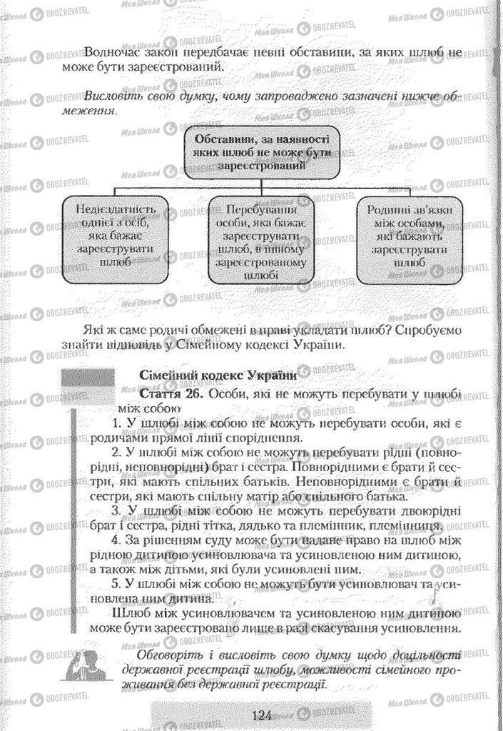 Підручники Правознавство 9 клас сторінка 124