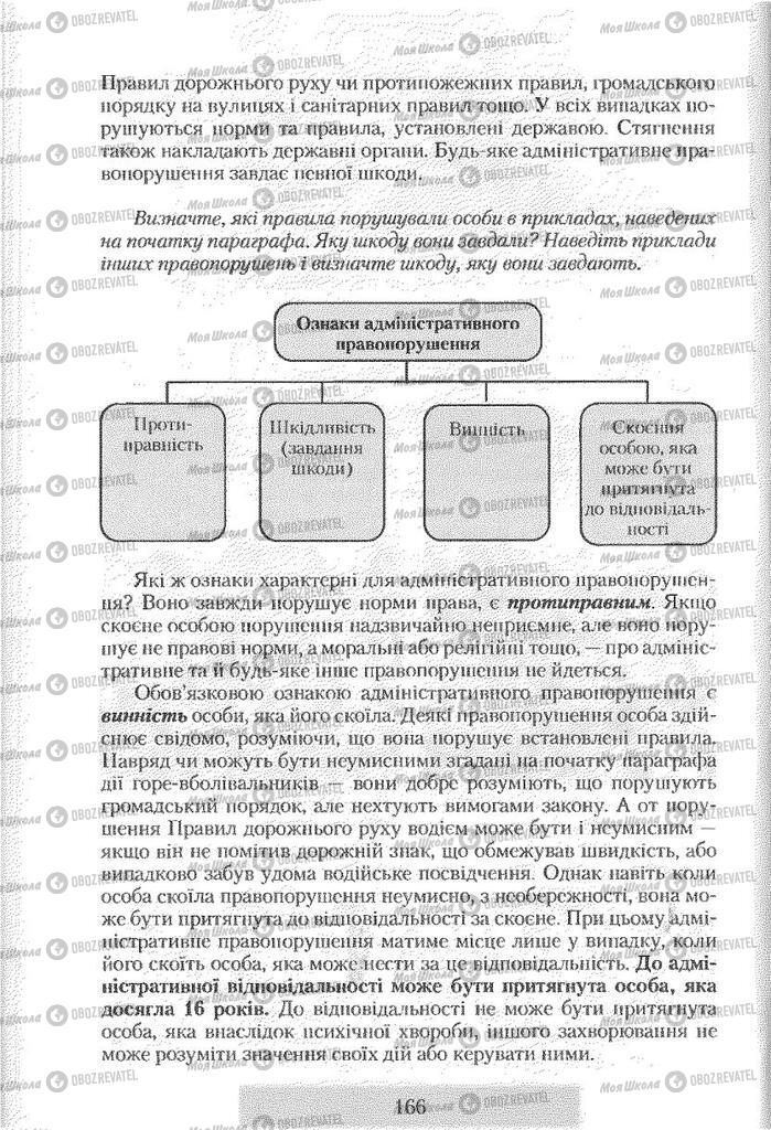 Підручники Правознавство 9 клас сторінка 166