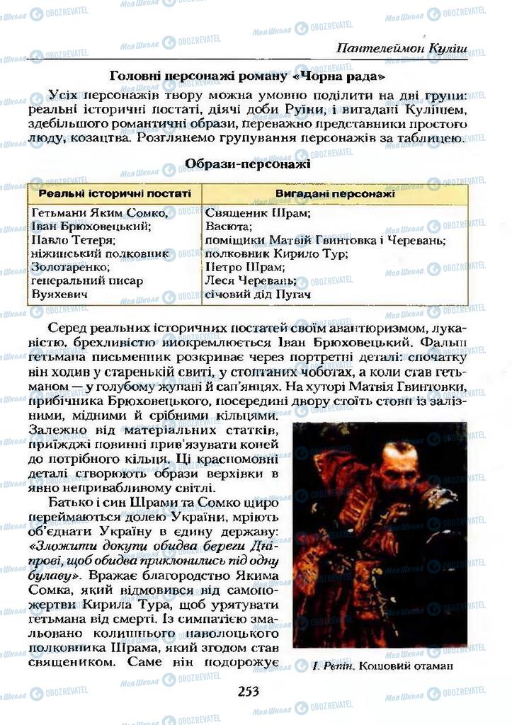 Учебники Укр лит 9 класс страница 253