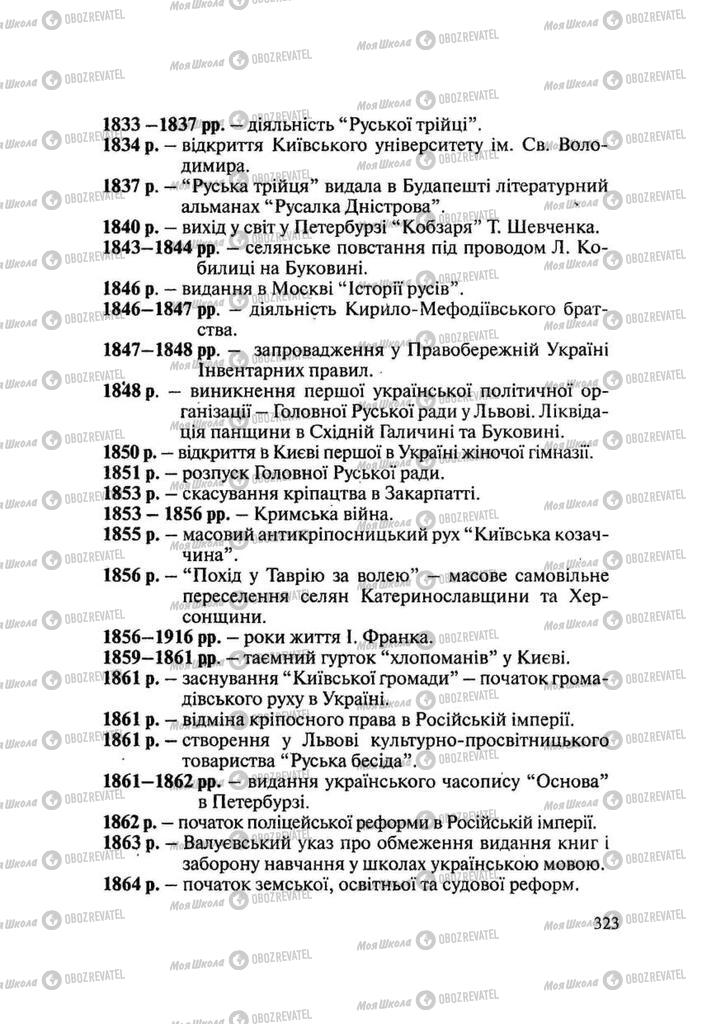 Учебники История Украины 9 класс страница 323