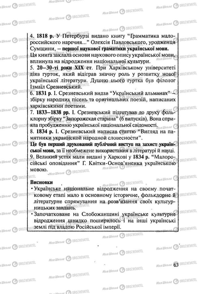 Учебники История Украины 9 класс страница 63