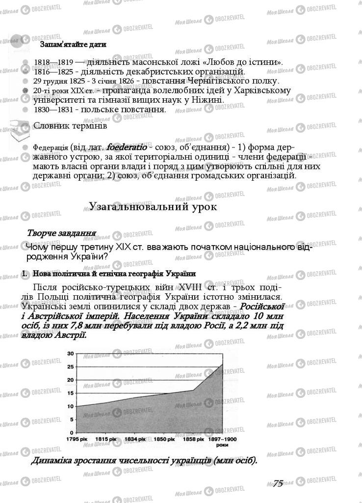 Учебники История Украины 9 класс страница  75