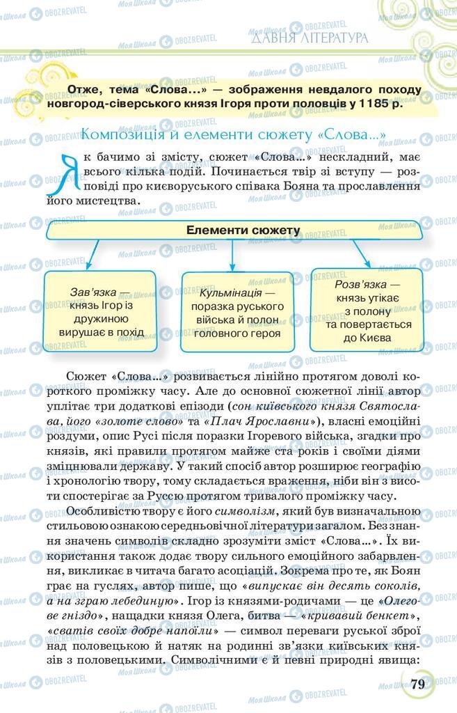 Підручники Українська література 9 клас сторінка 79