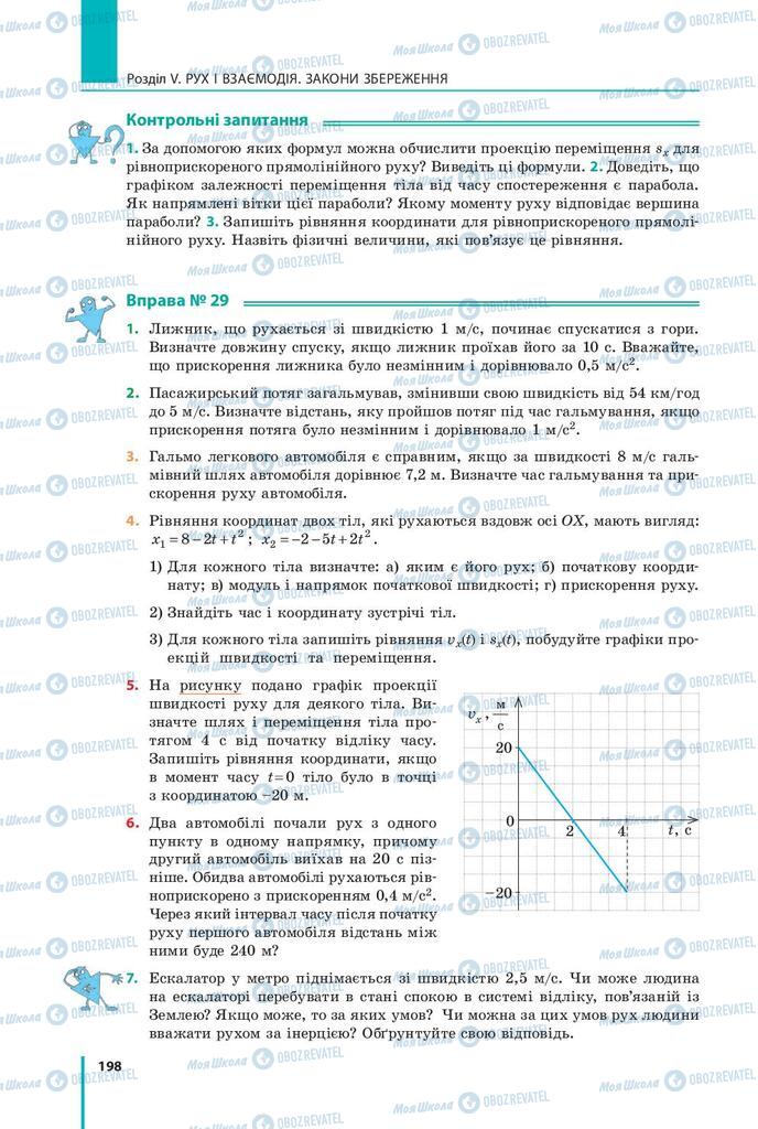 Підручники Фізика 9 клас сторінка 198