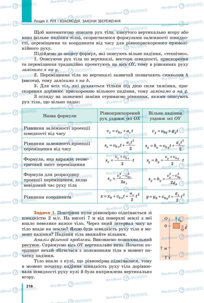 Учебники Физика 9 класс страница 216