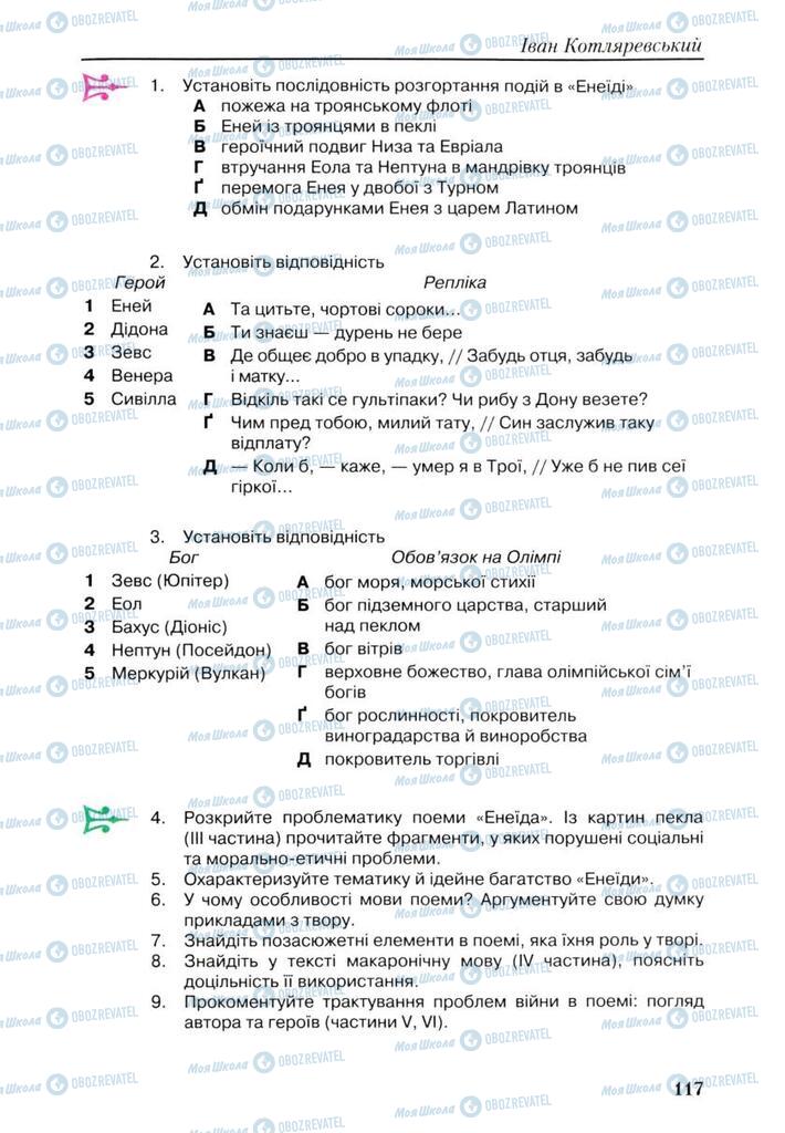 Підручники Українська література 9 клас сторінка 117