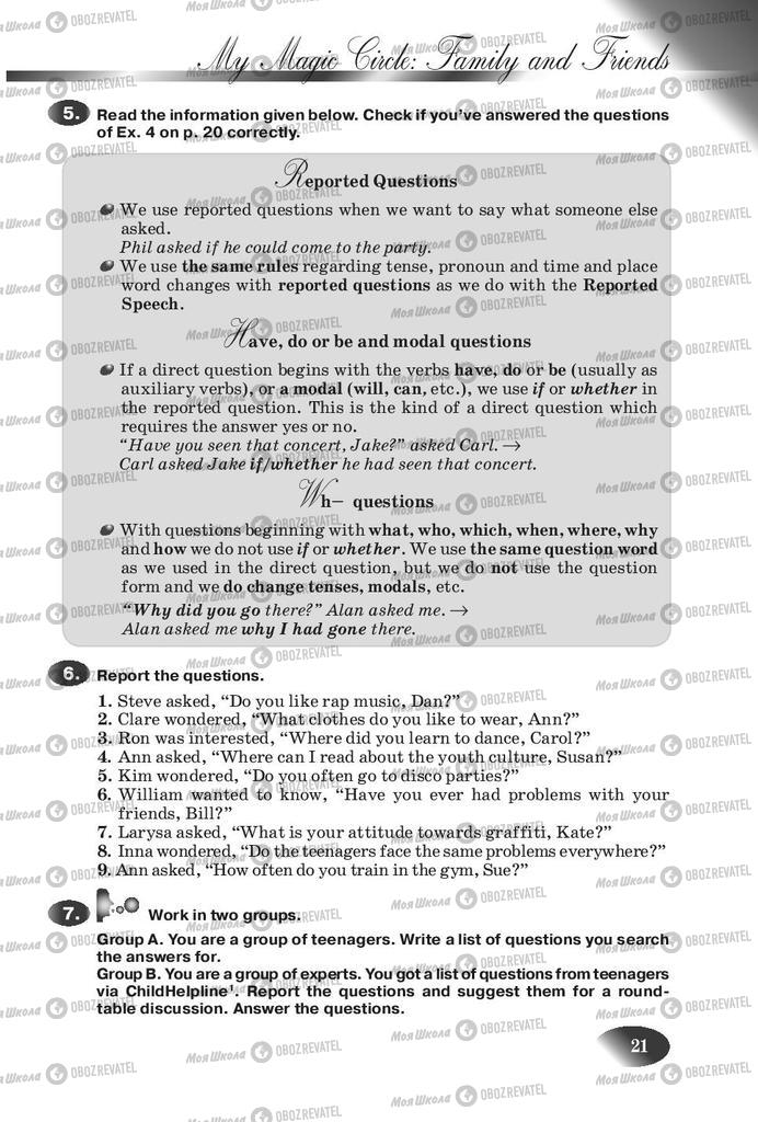 Підручники Англійська мова 9 клас сторінка 21
