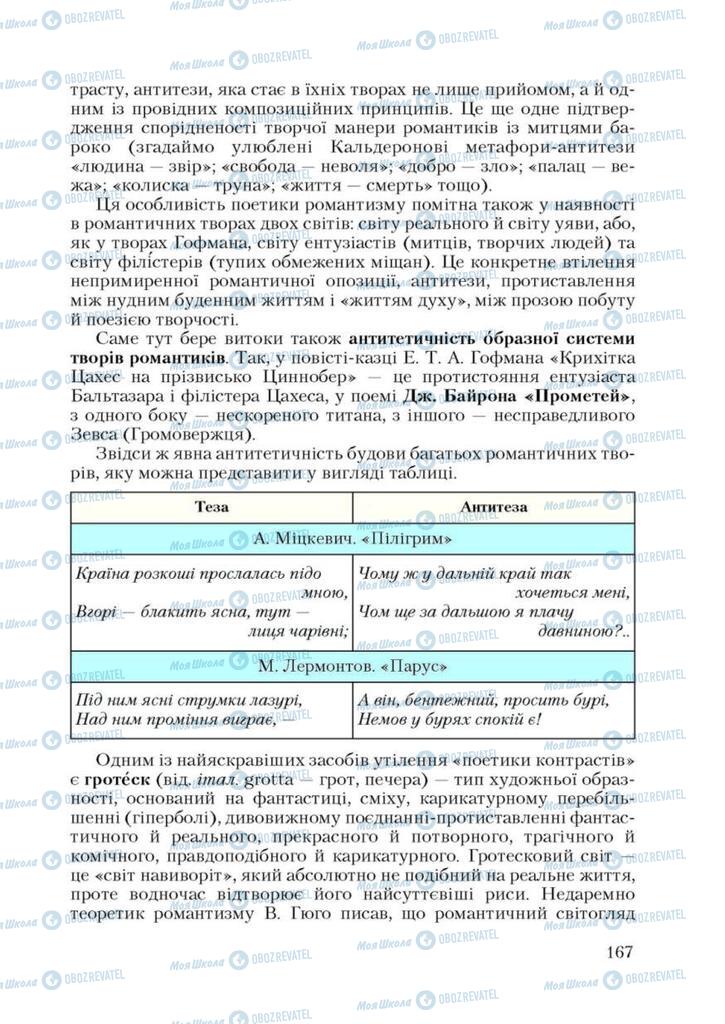 Учебники Зарубежная литература 9 класс страница 167