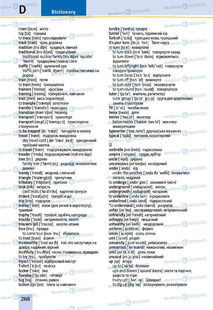 Підручники Англійська мова 9 клас сторінка 268