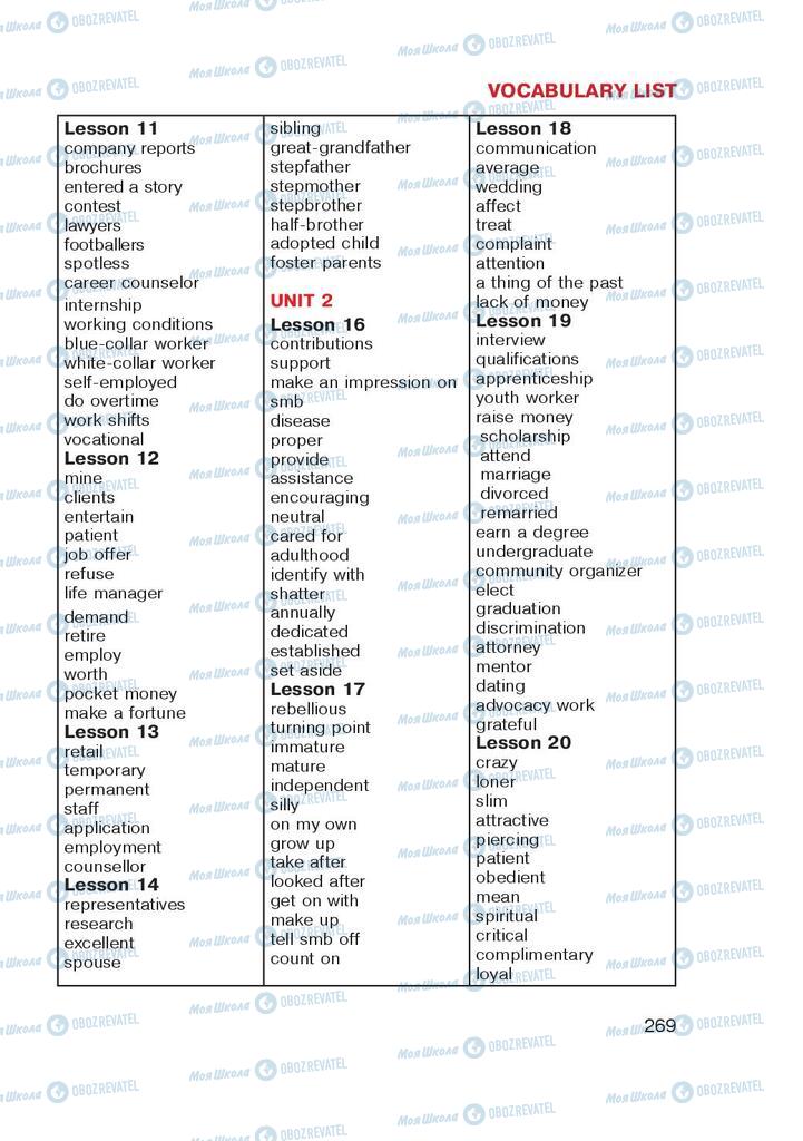 Підручники Англійська мова 9 клас сторінка  269