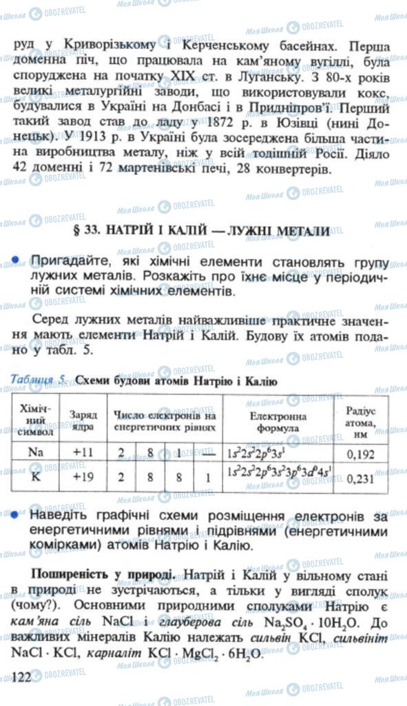 Учебники Химия 9 класс страница 122