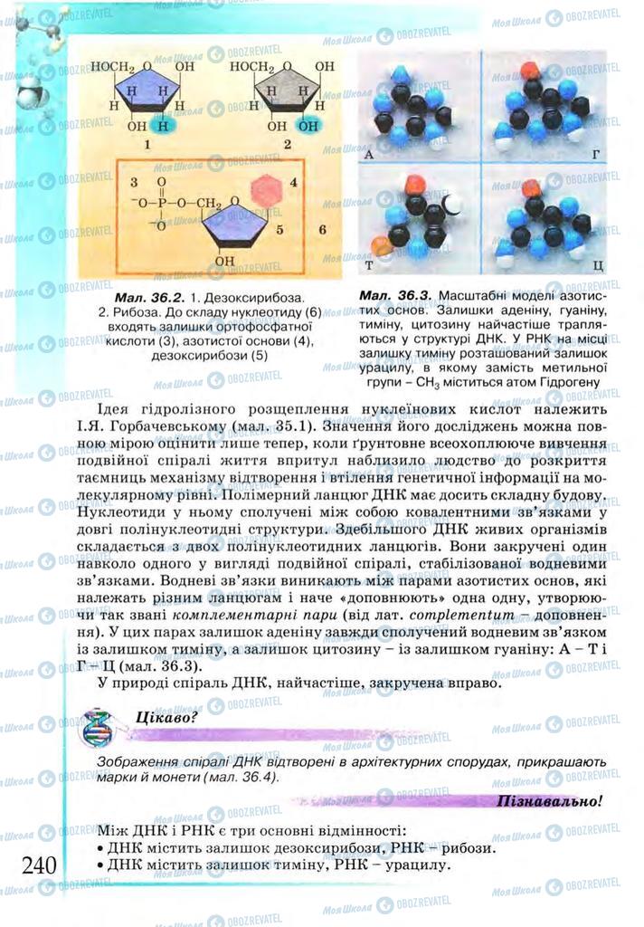 Підручники Хімія 9 клас сторінка 240