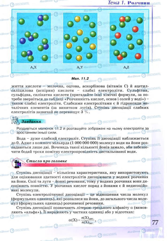 Підручники Хімія 9 клас сторінка 77