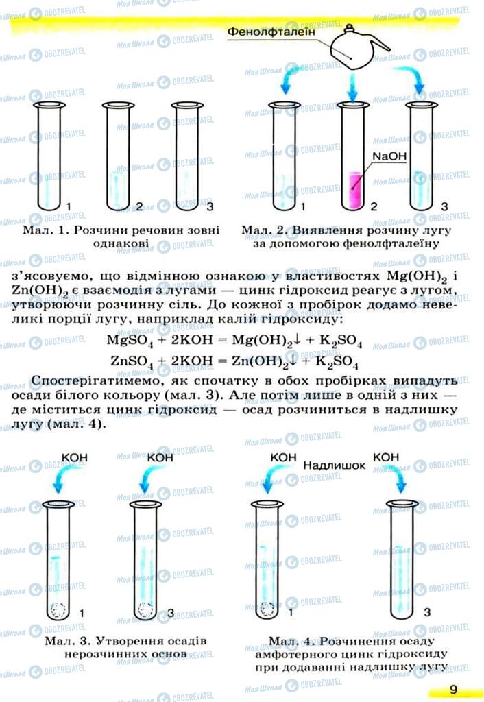 Підручники Хімія 9 клас сторінка 9