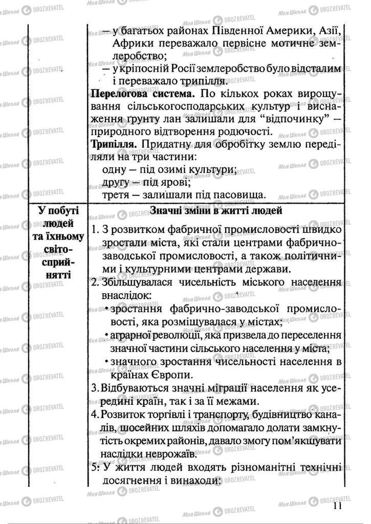 Підручники Всесвітня історія 9 клас сторінка 11