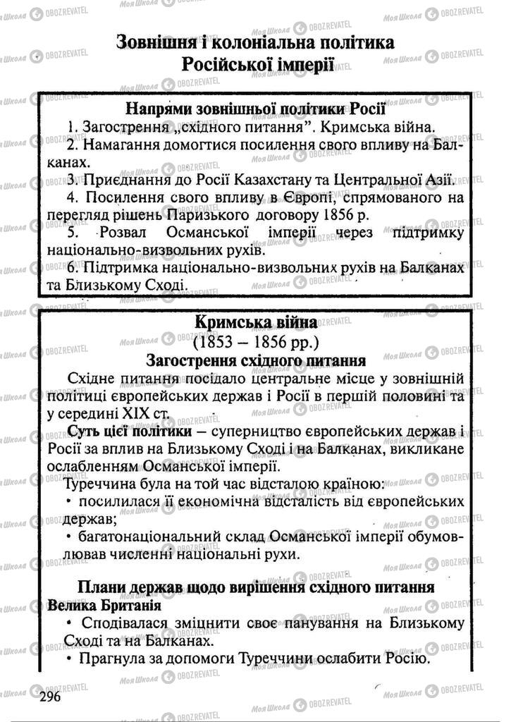 Підручники Всесвітня історія 9 клас сторінка 296