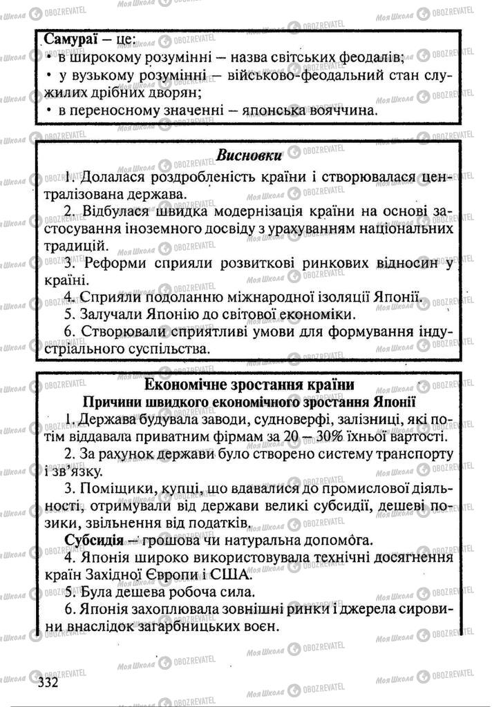 Підручники Всесвітня історія 9 клас сторінка 332