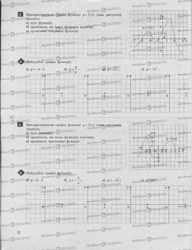 Підручники Алгебра 9 клас сторінка 12