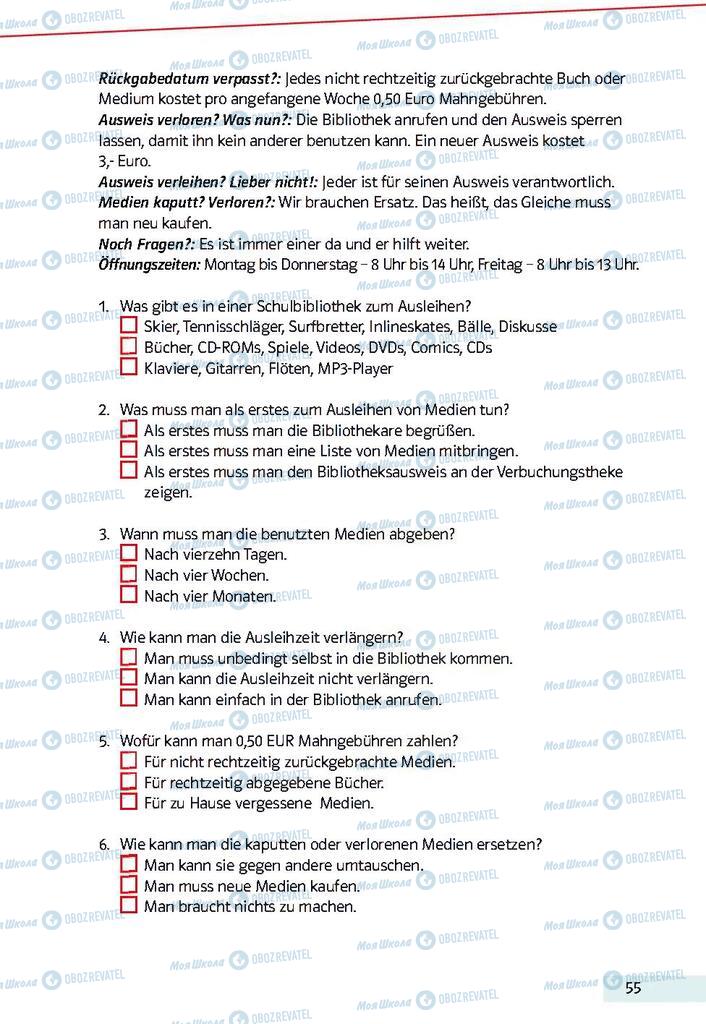 Учебники Немецкий язык 9 класс страница 55