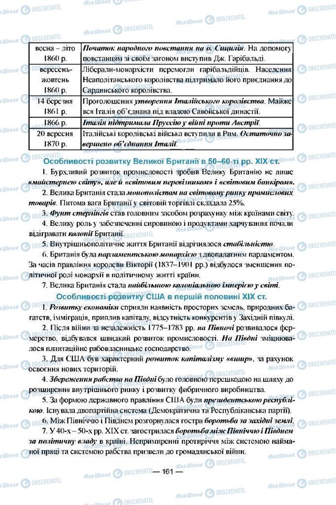 Підручники Всесвітня історія 9 клас сторінка 161